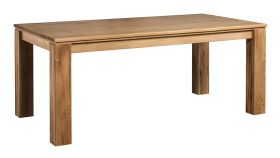 Tavolo da pranzo angolare Balsa 11 | Rovere massiccio parziale | Oliato e cerato | 180 x 100 cm | Superficie spazzolata | Design moderno