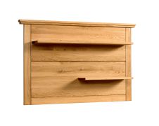 Mensola a muro Floresta 22 in rovere massiccio | 2 ripiani | 84 x 128 x 24 cm | Finitura naturale cerata e oliata