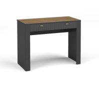 Scrivania "Barbe" 29, nero opaco, maniglie: oro, bordi in ABS, 79 x 102 x 50 cm