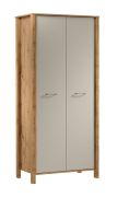 Armadio Braianik 13 rovere Wotan/beige | 200x90x53 cm | 2 ante | 2 ripiani | Camera da letto elegante