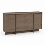 Cassettiera moderna Illgau 01 | Baltic Storm marrone scuro | 90 x 200 x 38 cm | 4 ante, 6 scomparti, apertura a pressione