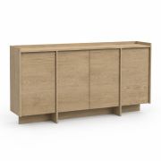 Cassettiera Illgau 01 marrone chiaro | 4 ante, 6 scomparti, apertura push | 90 x 200 x 38 cm | Design moderno