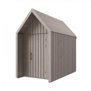 Casetta da giardino | Grigio-beige | Superficie di base: 4,64 m² | Stile scandinavo | Tetto a due falde | Legno di abete rosso | Malmö 13 | Dimensioni esterne: 162,4 x 285,7 cm