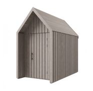 Ripostiglio per attrezzi | Grigio-marrone | Dimensioni esterne: 162,4 x 285,7 cm | Superficie di base: 4,64 m² | Stile scandinavo | Tetto a due falde | Legno di abete rosso | Malmö 21