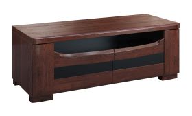 Mobile porta TV Krasno 11 | 2 scomparti | Rovere massiccio | Design senza tempo | Push-to-open | 45 x 122 x 53 cm