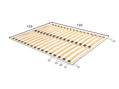 Rete a doghe per letto matrimoniale / Superficie di sdraio: 180 x 200 cm
