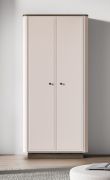 Armadio "Omaha", color cashmere / rovere scuro Windmill, 2 scomparti, 1 barra appendiabiti, maniglie in metallo, Sistema "Soft-Close", 92 x 53 x 200 cm