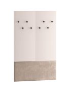 Appendiabiti "Nampa" 07, cashmere/marrone, 8 ganci neri, bordi in ABS, imbottitura in velluto, 90 x 34 x 55 cm