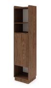 Scaffale "Beringen" 02, color cashmere/noce Alba, 1 anta a battente, 6 scomparti, sistema "push-to-open", 45 x 42 x 195 cm