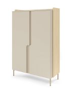 Madia "Beringen" 03, color rovere Mavelie/Macadamia, 2 ante a battente, 8 scomparti, sistema "push-to-open", 103 x 42 x 160 cm