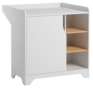 Cassettiera Majvi 01 | Bianco e Rovere | 90 x 89 x 44 cm | Design moderno senza maniglie