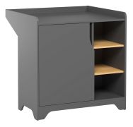 Cassettiera Majvi 01 grigio/rovere | 90x89x76 cm | Design moderno senza maniglie | Fasciatoio removibile
