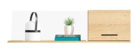 Mensola a muro "Riemst" 12 | rovere e bianco | 30 x 110 x 25 cm | Design moderno e versatile