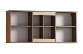 Scaffale Pasuruan 13 | Noce e Acero | 57 x 124 x 25 cm | Design moderno e resistente