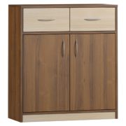 Cassettiera Pasuruan 08 | Noce e Acero | 95 x 85 x 37 cm | Design moderno e funzionale