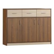 Cassettiera 10 cassetti noce/acero | 95 x 126 x 37 cm | Stile moderno e praticità