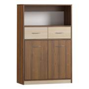Cassettiera Pasuruan 05 | Noce e acero | 130 x 85 x 37 cm | Design moderno e praticità