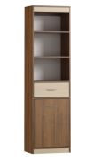 Armadio Pasuruan 04 | Noce e acero | 195 x 54 x 37 cm | Design moderno, spazio ottimale
