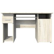 Scrivania moderna Pamulang 11 | Rovere Sonoma | 76 x 124 x 60 cm | Ampio piano e cassetto