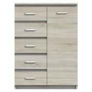 Cassettiera "Pamulang" 05 | Rovere Sonoma | 112 x 82 x 40 cm | Design moderno e pratica