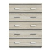 Cassettiera Pamulang 06 | Rovere Sonoma | 5 cassetti | 112 x 82 x 40 cm | Design moderno