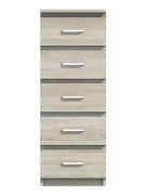 Cassettiera Pamulang 09 | Rovere Sonoma | 5 cassetti | 112 x 42 x 40 cm | Design moderno