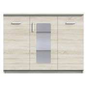 Vetrina Pamulang 03 | Rovere Sonoma | 91 x 122 x 40 cm | Design moderno e funzionale