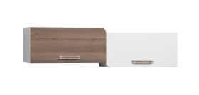 Pensile sospeso Bulolo 05 | Bianco e noce | 30 x 110 x 30 cm | Design moderno e pratico