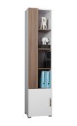 Armadio Bulolo 07 bianco/noce | Design moderno | 198 x 45 x 38 cm | Ampio spazio