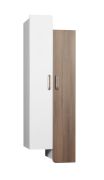 Pensile sospeso Bulolo 10 | Bianco e noce | 110 x 50 x 30 cm | 2 ante, 4 ripiani