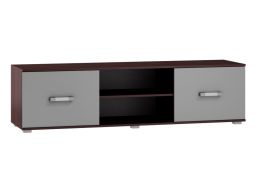 Mobile TV "Tabubil" 10 | wengé e grigio | 48 x 180 x 48 cm | Design moderno ed elegante
