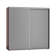 Armadio scorrevole Tabubil 32 | Wengé e Grigio | 200 x 200 x 60 cm | Design moderno e ampio spazio