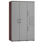 Armadio guardaroba Tabubil 33 | Wengé e grigio | 200 x 120 x 60 cm | Ampio spazio e design moderno