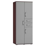 Armadio Tabubil 30 | Wengé e Grigio | 200 x 80 x 60 cm | Design moderno e capiente