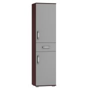 Armadio Tabubil 24 | Wengé e Grigio | 200 x 50 x 41 cm | Design moderno e spazio ottimizzato