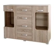 Vetrinetta Kikori 20 | rovere Sonoma | 103 x 130 x 40 cm | Design moderno e funzionale