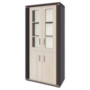 Vetrina Aitape 35 | Rovere Sonoma scuro/chiaro | 188 x 92 x 40 cm | Design moderno salotto