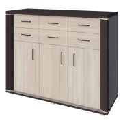 Cassettiera Aitape 42 | Rovere Sonoma scuro/chiaro | 105 x 130 x 40 cm | 6 cassetti, 3 ante