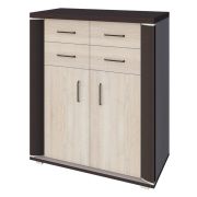 Cassettiera "Aitape" 47 | Rovere Sonoma scuro e chiaro | 105 x 90 x 40 cm | 4 cassetti, 2 ante
