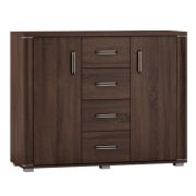 Cassettiera Aitape 17 | Rovere Sonoma scuro | 92 x 119 x 40 cm | 4 cassetti, 2 ante, design moderno