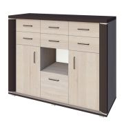 Cassettiera "Aitape" 46 | Rovere Sonoma scuro e chiaro | 105 x 130 x 40 cm | 3 ante, 6 cassetti