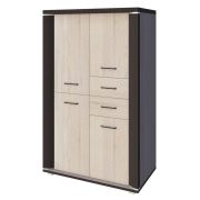 Armadio Aitape 01 | Rovere Sonoma scuro/chiaro | 145 x 92 x 40 cm | Design moderno