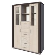 Vetrina Aitape 34 | Rovere Sonoma scuro/chiaro | 188 x 135 x 40 cm | Design moderno e spazioso