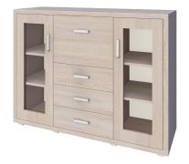 Vetrinetta Kerowagi 17 | rovere Sonoma | 105 x 140 x 41 cm | design moderno e spazioso
