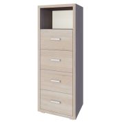 Cassettiera Kerowagi 01 | Rovere Sonoma | 150 x 55 x 41 cm | Design moderno e funzionale