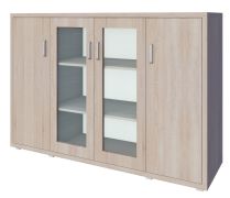 Vetrina Kerowagi 19 | Rovere Sonoma | 125 x 190 x 41 cm | Design moderno e pratico