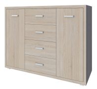Cassettiera Kerowagi 12 cassetti | Rovere Sonoma | 105 x 140 x 41 cm | Design moderno e funzionale