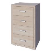 Cassettiera Kerowagi 24 | Rovere Sonoma | 90 x 70 x 41 cm | 4 cassetti | Design moderno e pratico