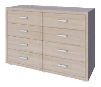 Cassettiera Kerowagi 13 | Rovere Sonoma | 8 cassetti | 90 x 135 x 41 cm