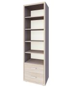 Scaffale Kerowagi 04 rovere Sonoma | 200 x 60 x 41 cm | Mensola alta con 2 cassetti e 4 ripiani